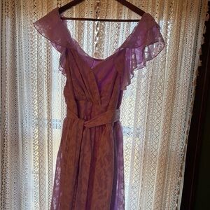 SHEIN Lavender Ruffle Mini Dress